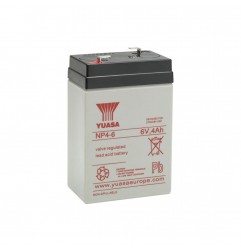 BATTERIA AL PIOMBO RICARICABILE 6V 4Ah YUASA NP4-6 70x47xh105 MM. MKC