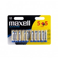 BATTERIA MAXELL AA STILO ALCALINA 10PZ LR06 MKC