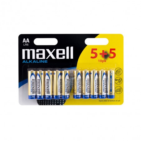 BATTERIA MAXELL AA STILO ALCALINA 10PZ LR06 MKC