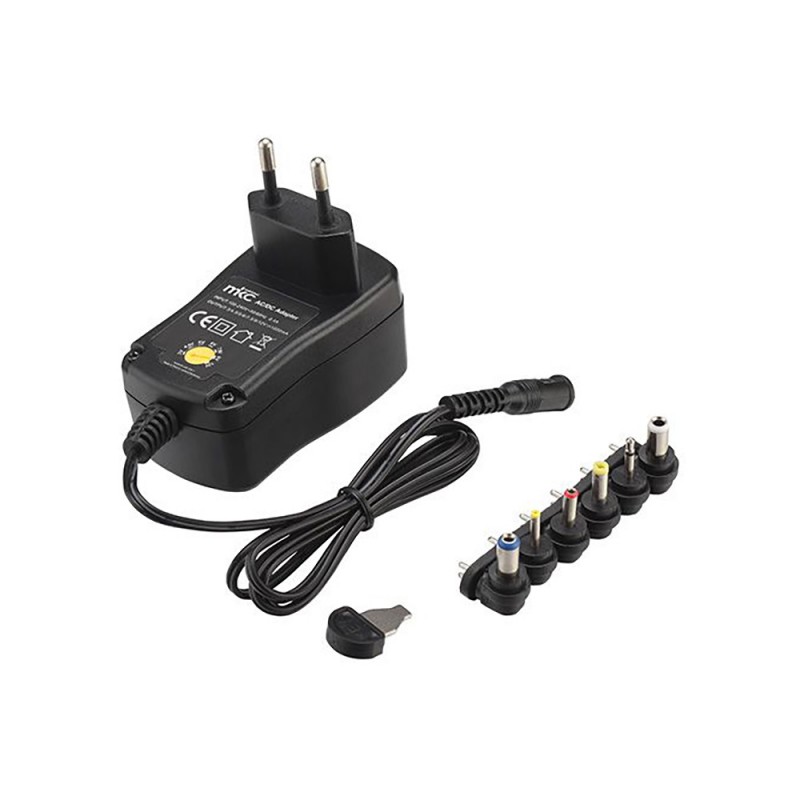 ALIMENTATORE 3-12DC UNIVERSALE 1000MAH 220-240VCA CON 6 ADATTATORI 3K10GS MKC