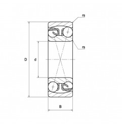 CUSCINETTO 55X100X21 ORIENTABILE A SFERE 1211 S NTN