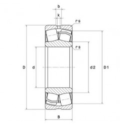 CUSCINETTO 40X90X23 ORIENTABILE A RULLI 21308 CD1 NTN