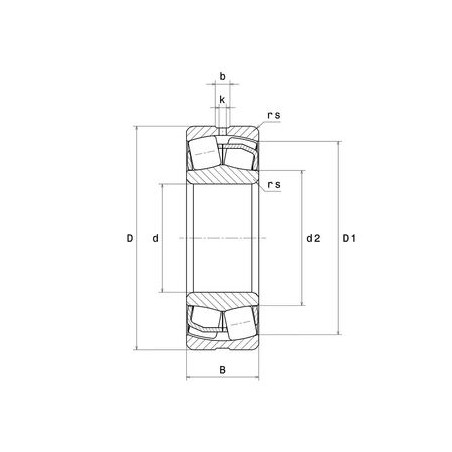 CUSCINETTO 40X90X23 ORIENTABILE A RULLI 21308 CD1 NTN