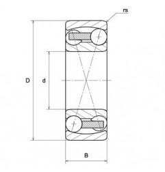 CUSCINETTO 25X62X24 ORIENTABILE A SFERE 2305 S L1 C3 NTN