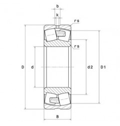 CUSCINETTO 200X280X60 ORIENTABILE A RULLI 23940 EM D1 NTN