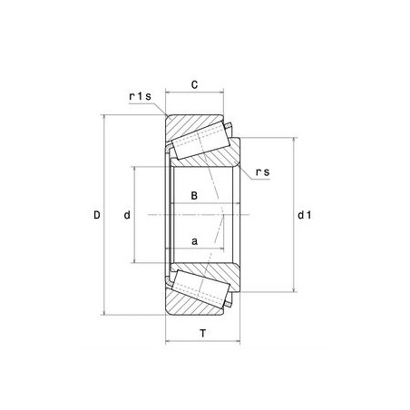 CUSCINETTO 60X110X23.75 A RULLI CONICI 30212 U NTN