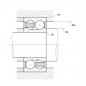 CUSCINETTO 25X52X20.6 2 CORONE DI SFERE CONTATTO OBLIQUO 3205A C3 NTN