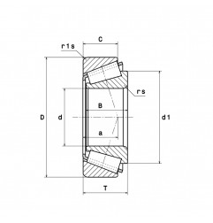 CUSCINETTO 90X160X42.5 A RULLI CONICI 32218 U NTN