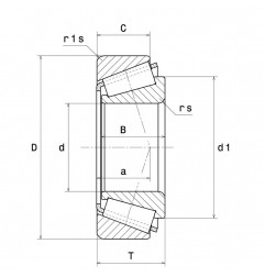 CUSCINETTO 60X95X27 A RULLI CONICI 4T-33012 NTN