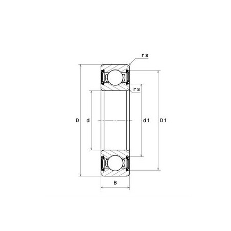 CUSCINETTO 12X28X8 1 CORONA DI SFERE 6001 LLUC4/5K NTN