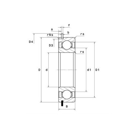 CUSCINETTO 25X47X12 1 CORONA DI SFERE 6005 NR NTN