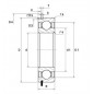 CUSCINETTO 25X47X12 1 CORONA DI SFERE 6005 NR NTN