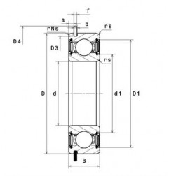 CUSCINETTO 35X72X17 1 CORONA DI SFERE 6207 LLU NR 2AS NTN