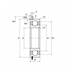 CUSCINETTO 35X72X17 1 CORONA DI SFERE 6207NR NTN