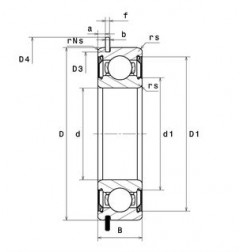 CUSCINETTO 60X110X22 1 CORONA DI SFERE 6212 NR ZZ 2AS NTN