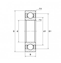 CUSCINETTO 105X225X49 1 CORONA DI SFERE 6321 C3 NTN