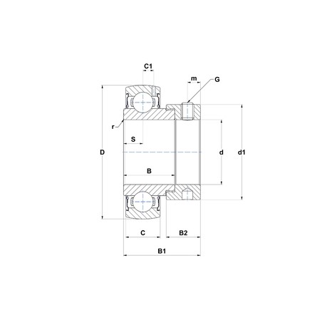 CUSCINETTO 30X72X17/38.9 PER SUPPORTO YET - ES - AEL207-104D1 NTN