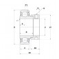 CUSCINETTO 30X72X17/38.9 PER SUPPORTO YET - ES - AEL207-104D1 NTN