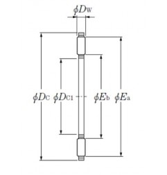 CUSCINETTO 10X24X2 ASSIALE AXK1100 NTN