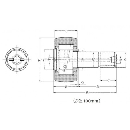 PERNO FOLLE 16X6X28 KRV16LLH3AS NTN