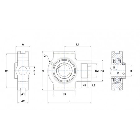 SUPPORTO FORO 35 TENDITORE UCT207 NTN