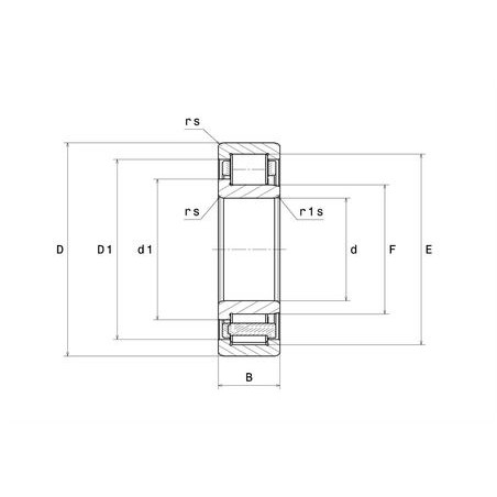 CUSCINETTO 90X160X40 A RULLI CILINDRICI  NJ2218 E G1 NTN