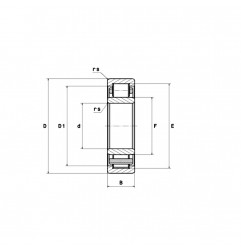 CUSCINETTO 20X47X14 A RULLI CILINDRICI NU204ET2X NTN