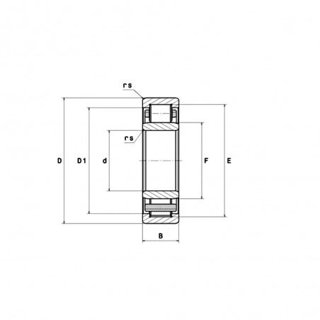 CUSCINETTO 20X47X14 A RULLI CILINDRICI NU204ET2X NTN