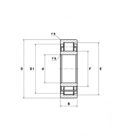 CUSCINETTO 40X80X18 A RULLI CILINDRICI NU208 NTN