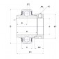 CUSCINETTO 30X62X19/38.1 PER SUPPORTO YEL - EX - UEL206-104 NTN