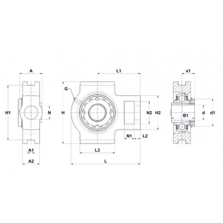 SUPPORTO FORO 35 TENDITORE UKT208D1 NTN