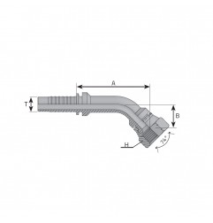 FEMMINA 45 7/16" JIC PER TUBO 3/16" SV37