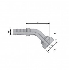 FLANGIA 45 SUPERCAT 3/4" PER TUBO 3/4"