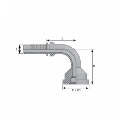 FLANGIA 90 3000 1" PER TUBO 1.1/4"