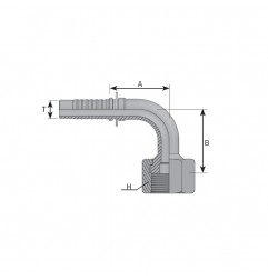 FEMMINA 90 11/16" ORFS PER TUBO 5/16"