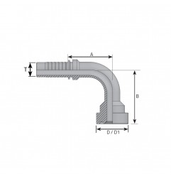 FLANGIA 90 SUPERCAT 1" PER TUBO 3/4"