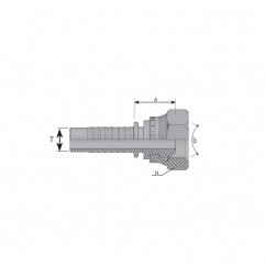 FEMMINA DIRITTA 1/8" GAS PER TUBO 3/16" SV60