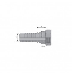 FEMMINA DIRITTA 1/4" GAS PER TUBO 1/4" SEDE PIANA