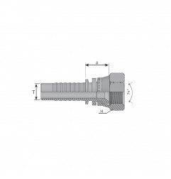 FEMMINA DIRITTA 7/8" JIC PER TUBO 3/8" SV37