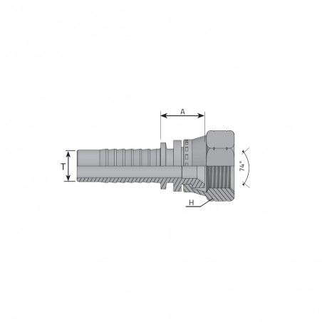 FEMMINA DIRITTA 1.5/16" JIC PER TUBO 3/4" SV37