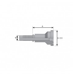 FLANGIA DIRITTA 3000 3/4" PER TUBO 1/2"