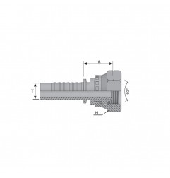 FEMMINA DIRITTA 10x1 PER TUBO 3/16" SV60