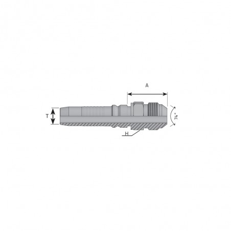 MASCHIO 1.5/8" JIC PER TUBO 1" INTERLOCK SV37