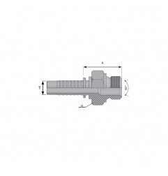 MASCHIO 1/8" GAS PER TUBO 1/4" SV60