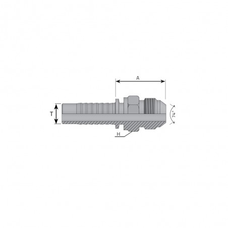 MASCHIO 1.1/16" JIC PER TUBO 5/8" SV37