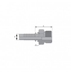 MASCHIO 11/16" ORFS PER TUBO 5/16"