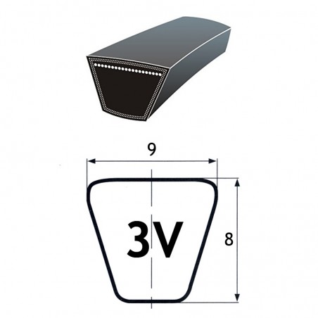 CINGHIA 3V 530 TRAPEZOIDALE OPTIBELT