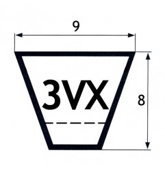 CINGHIA 3VX 560 TRAPEZOIDALE DENTELLATE OPTIBELT