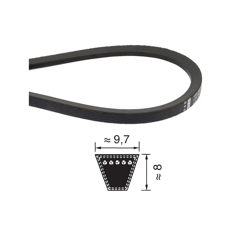 CINGHIA 9,7X1037 SPZ1037 TRAPEZOIDALE OPTIBELT