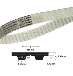 CINGHIA DENTATA 177,5 ALPHA TORQUE T2,5 MM 6 OPTIBELT